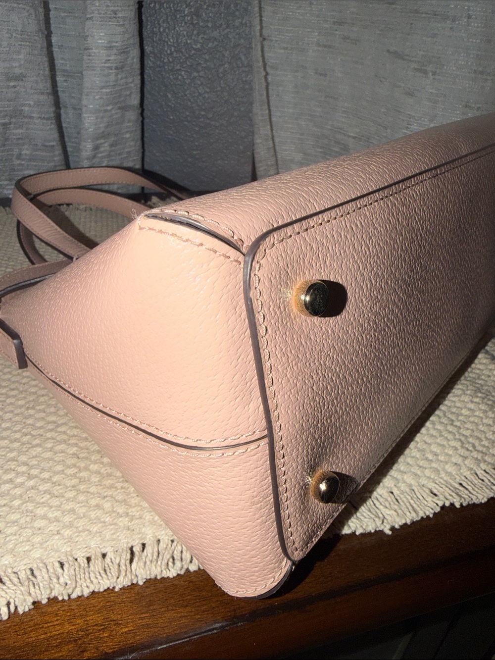 Kate Spade ♠️ Blush Pink Bow Accent Top-Handle Women’s Handbag - Picture 7 of 11